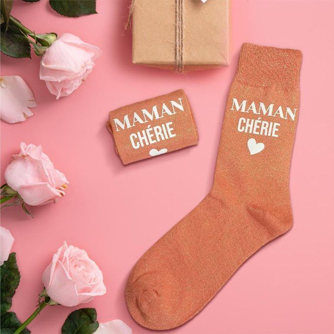 Chaussettes paillettes Maman chérie 