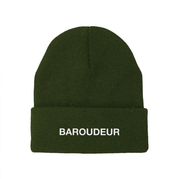 Bonnet vert brodé Baroudeur 