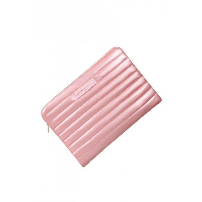 Pochette doudoune IPAD rose